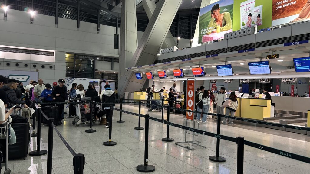 マニラ空港出発カウンター