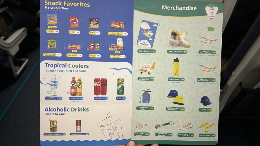 セブパシフィック機内食販売1